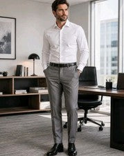 PANTALONES A MEDIDA ALDO ZORINO CALIDAD PREMIUM DISEÑADOS EN ITALIA HOMBRE 44R/38 ¡NUEVOS!