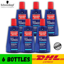 6x Schwarzkopf Seborin Aktiv tónico capilar 300 ml cuidado del cuero cabelludo anticaspa Alemania