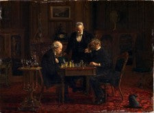 The Chess Players - Thomas Eakins 1886 - Impresión de género interior realista estadounidense