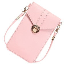 1 pieza Retro PU Mujeres Cartera Teléfono Mini Bolso Bandolera Bolso de Hombro Regalo