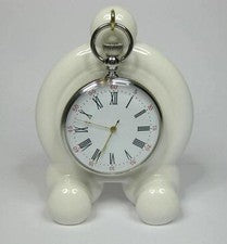 Art Deco BLANCO Cerámica, Porcelana Reloj de Bolsillo Soporte Soporte Exhibición (2 Colores