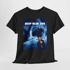 Camiseta gráfica unisex de terror póster de película retro Deep Blue Sea 1999