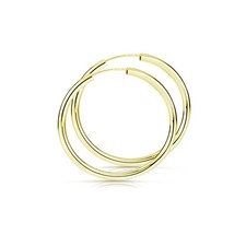 MATERIA Pendientes Mujer Oro Criollo 40mm - Pendientes Dorado Plata 925