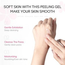 Gel exfoliante facial Sakura 60 g cuidado de la piel limpiador facial lavado facial hidratante