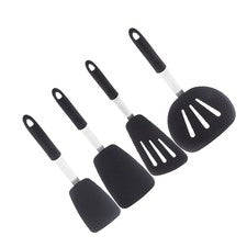 Juego de 4 utensilios de silicona resistente al calor 450F incluye cuchara espátula