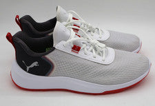 Zapato de golf Puma Fusion Crush Sport JR 379204-01 blanco/carbón oscuro sin clavos talla 11
