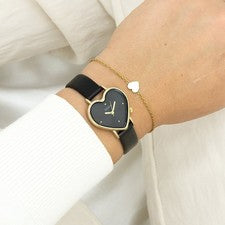 Oozoo Reloj de Pulsera Mujer Oozoo Relojes Análogo Correa Cuero Negra