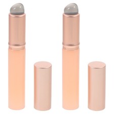 Bálsamo labial brillo labial cepillo aplicador de labios de silicona 2 piezas con tapa para uso en belleza
