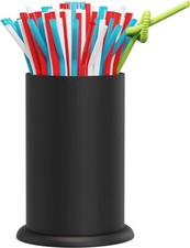 Dispensador de pajitas, organizador de utensilios de cocina de acero inoxidable.