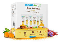 Kit Facial Mamaearth Ubtan con Cúrcuma y Azafrán para Piel Brillante - 60 g