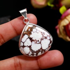 Colgante de plata de ley 925 hecho a mano con piedras preciosas de caballo salvaje joyería regalo para ella