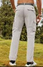 Pantalón de trabajo cargo informal gris Alvaq para hombre. Talla 2XL