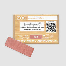 Recambios de sombra de ojos rectangulares ZAO - nacarado - rosa melocotón 132