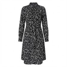 Vestido Camisa Gracia Corbata Frontal Para Mujer Botón-Frente Corbata-Cintura Estilo Midi