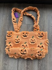 Bolsas de Mano Difusas Virales Calabaza Halloween Mercado Mundial Nuevas en Mano