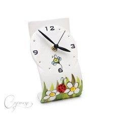 RELOJ BASSANO CERÁMICA 19 CM MOTIVO PRADO NUEVO HECHO A MANO EN ITALIA