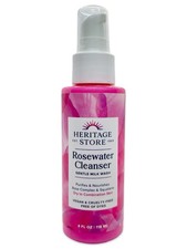 Limpiador de agua de rosas Heritage Store piel seca a mixta 4 fl oz