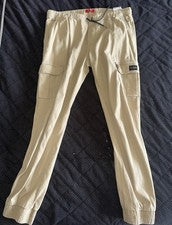 Pantalones Guess Medianos Para Hombre Ajustados Estilo Carga Jogger Caqui Mezcla de Algodón Elastizados