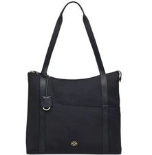 RADLEY London Nylon Cremallera Top Grande Mujer Bolso de Hombro NEGRO~