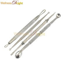 WDL Cuidado Facial Set de 4 Comedone Quets Comedone Levantador Removedor de Espinillas