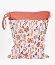 Traje de Baño Pañal Lavandería Bolsa Húmeda Impermeable Cremallera Bolsa de Viaje Hoja Arco Iris