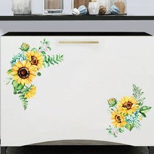 Pegatina de pared extraíble girasol cocina baño calcomanías impermeables decoración del hogar