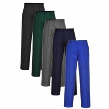 Pantalones de Trabajo - Portwest Preston Pantalones Duraderos Pliegue Frontal Ropa de Trabajo Estilo 2885