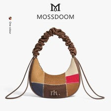 Bolso Bandolera MOSSDOOM Velvie Para Mujer Marrón Ligero Acanalado