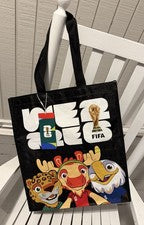 Bolso de Mano Oficial Copa Mundial de la FIFA 2026 Mascotas Reutilizable Nuevo con Etiquetas Canadá México EE. UU.