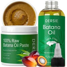 Juego de tratamiento de aceite de batana de 8 fl oz - Nutre y fortalece el cabello seco y dañado