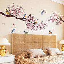Transforma tu espacio con dijes florales de ramas de árboles de flores pegatinas de pared
