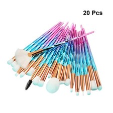 Juego de 20 piezas de cosméticos de diseño kit de cerdas de mango maquillaje de ojos herramientas de belleza