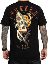 Camiseta premium de manga corta Sullen para hombre estilo tatuaje de tiburón