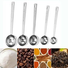 5/10/15/20/30ML acero inoxidable cuchara medidora polvo cuchara café cuchara DE