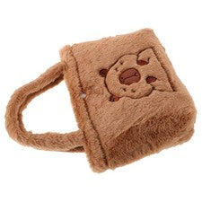 Bolso de hombro ligero de felpa marrón con dibujos animados para mujer de viaje