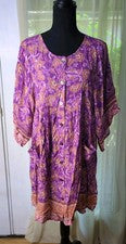 Olivaceous Mujer’s M, Vestido Madre O Perla Abotonado, Bolsillos Delanteros, Floral, Nuevo