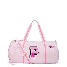 Bolso de Lona Victoria's Secret Rosa Detalle Monograma - Amplio Bolso de Viaje Rosa Nuevo con Etiquetas