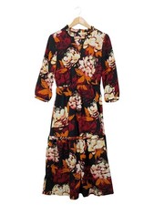 Vestido mujer Y.A.S estampado floral midi volantes talla S