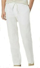 INC INTERNATIONAL CONCEPT Hombres 40 X 32 PANTALONES LINO BLANCO BRILLANTE Cordón Nuevo con Etiquetas