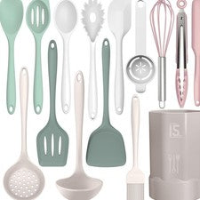 Juego de utensilios de cocina de silicona - Utensilios de cocina de silicona resistentes al calor 446 ° F...