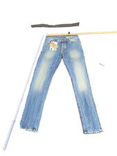 Pantalones Uniform Para Hombre Azul Calce Ajustado Talla 30 Estilo Barney Nuevos con Etiquetas