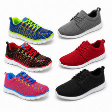 Unisex Hombre Entrenadores Con Cordones Planos Informales Ligeros Mujer Zapatos para Correr Reino Unido 3-12