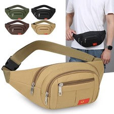 Hombres Impermeables Cintura Bolsas Riñonera Pecho Pack Bandolera Teléfono Billetera Deportes Viaje