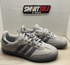 Adidas Samba Talla 10M OG Zapatos Tenis Cuero Gris Claro JI3207 Caja Dañada