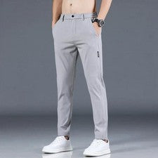 Pantalones Clásicos Para Hombre Pantalón Recto Delgado Moda Lujo Elegante Vestir