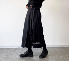 Estilo Japonés Hombre Culottes Retro Cintura Alta Pantalones Mono Calle Pantalones