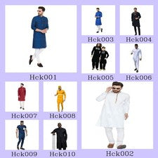Hombres Kurta con Pijama Ropa India Camisa de Moda Para Hombre Algodón Kurta ...