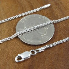 Collar para mujer con cadena italiana de plata de ley 925 maciza de 1,9 mm SPIGA/TRIGO