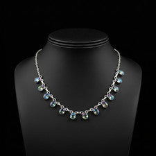Collar de regalo hecho a mano de plata de ley 925 con piedras preciosas de topacio místico de 18"