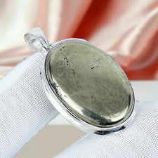 Colgante de plata de ley 925 hecho a mano de pirita colgante de plata